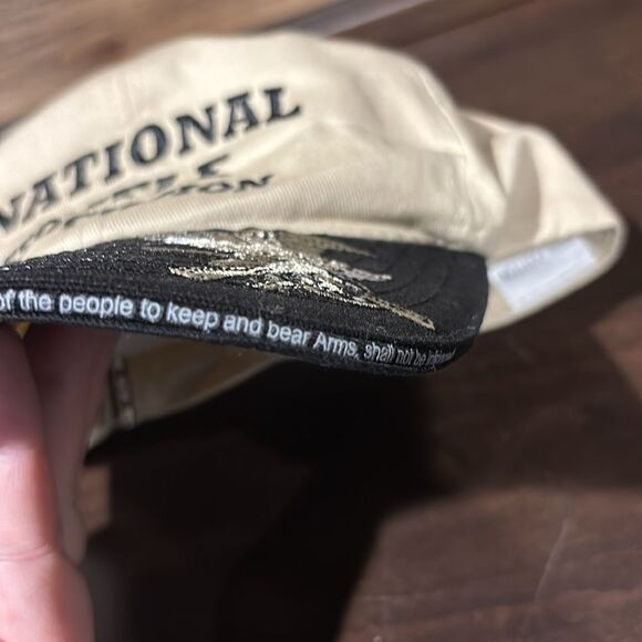 NRA National Rifle Association Tan Black Adjustable Baseball Cap Hat - Picture 6 of 11
